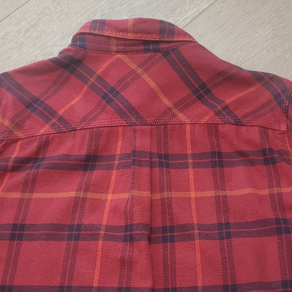 Carhartt Flannel Shirt Women's sz M Red/Black Long Sleeve Button Up Shirt - Picture 6 of 13